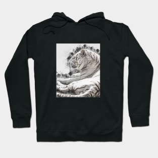 White Tiger Wild Animal Safari Africa Feline Jungle Hoodie